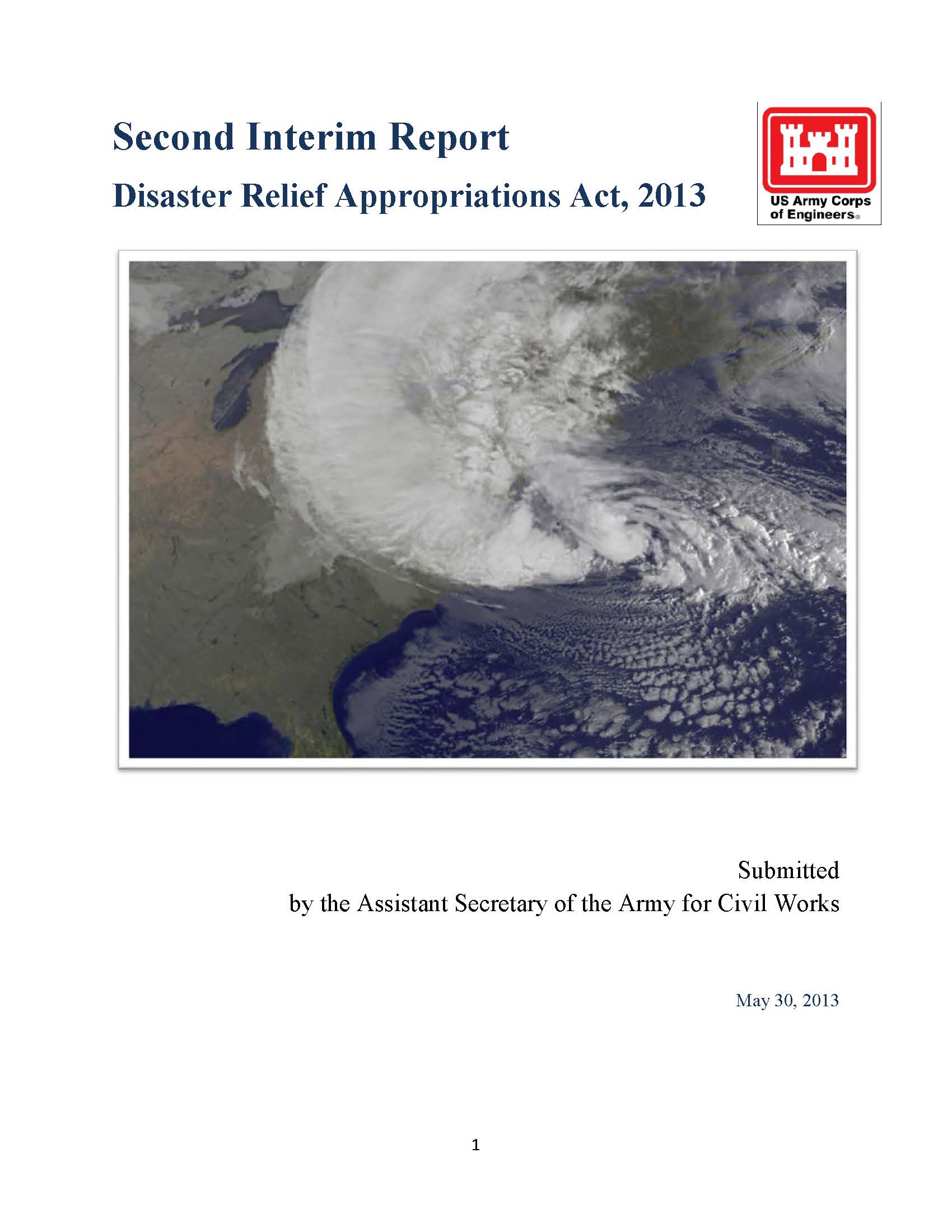 Click to download a PDF of the USACE May 2013 Interim Report to Congress